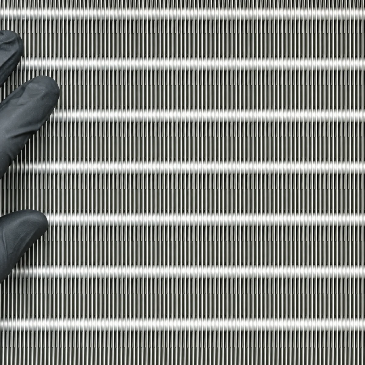 同じ場所を洗った状態。隙間が通っている